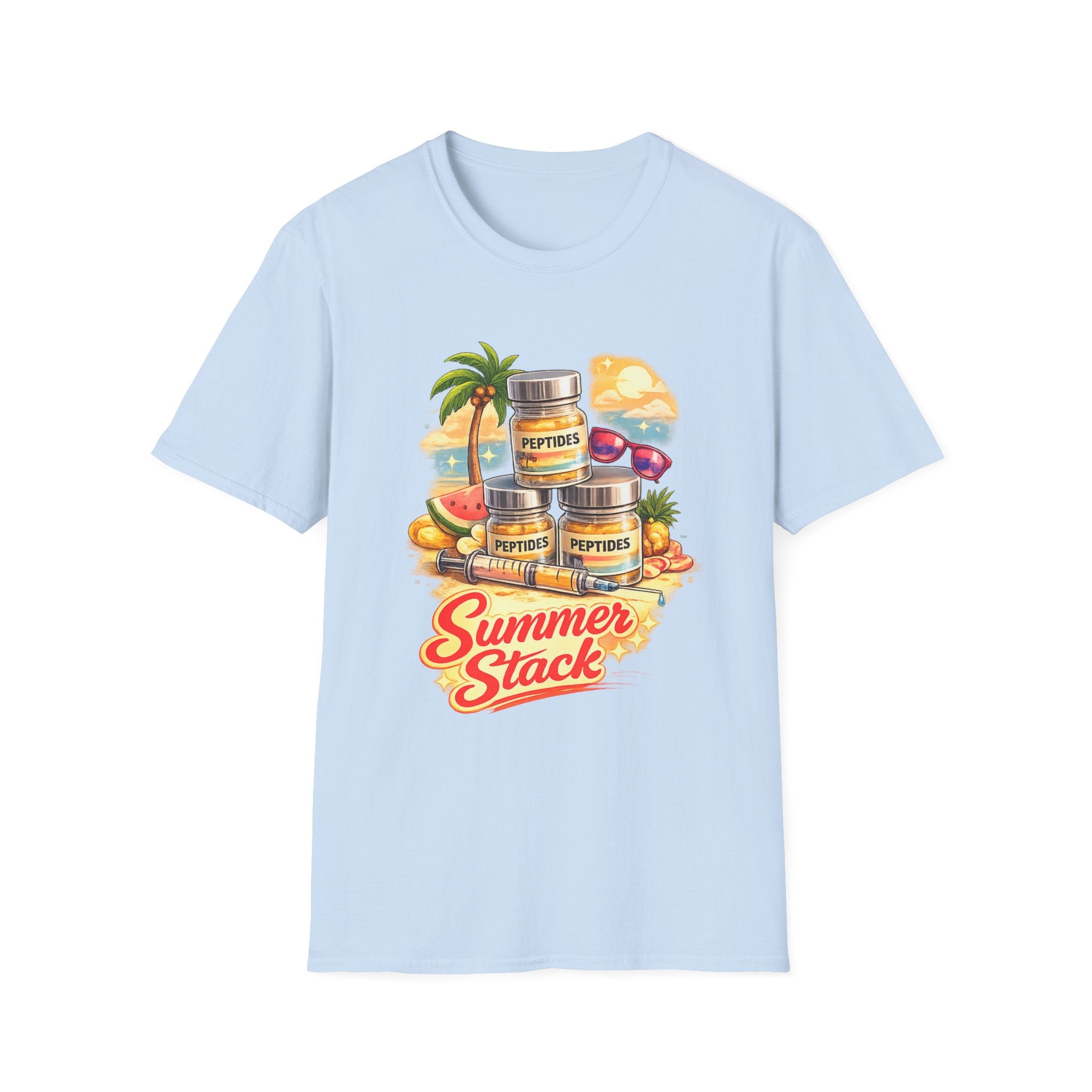 Summer Stack Graphic Tee | Funny Peptide Summer Shirt for Women