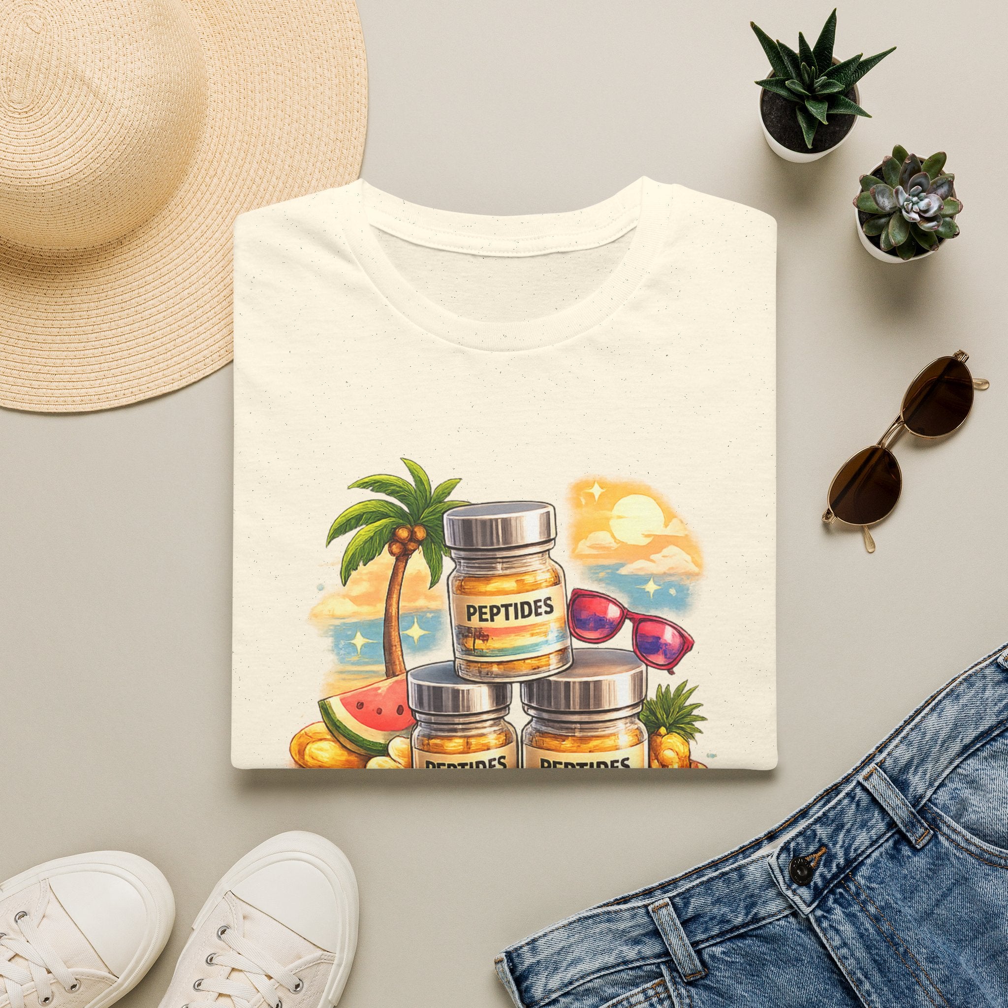 Summer Stack Graphic Tee | Funny Peptide Summer Shirt for Women