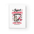 Inject Confidence Hardcover Journal | Wellness Motivation Notebook | Goal Planner | Get Pin'd Co.