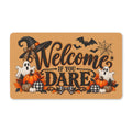 Halloween Welcome Doormat - "Welcome If You Dare" Polyester Porch Mat