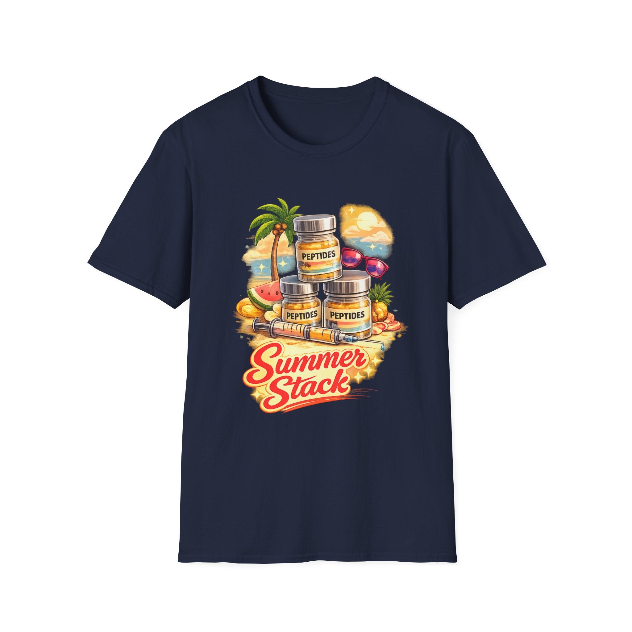 Summer Stack Graphic Tee | Funny Peptide Summer Shirt for Women