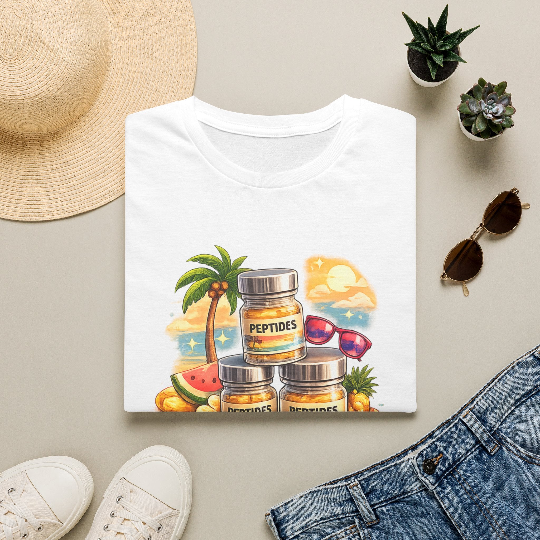 Summer Stack Graphic Tee | Funny Peptide Summer Shirt for Women