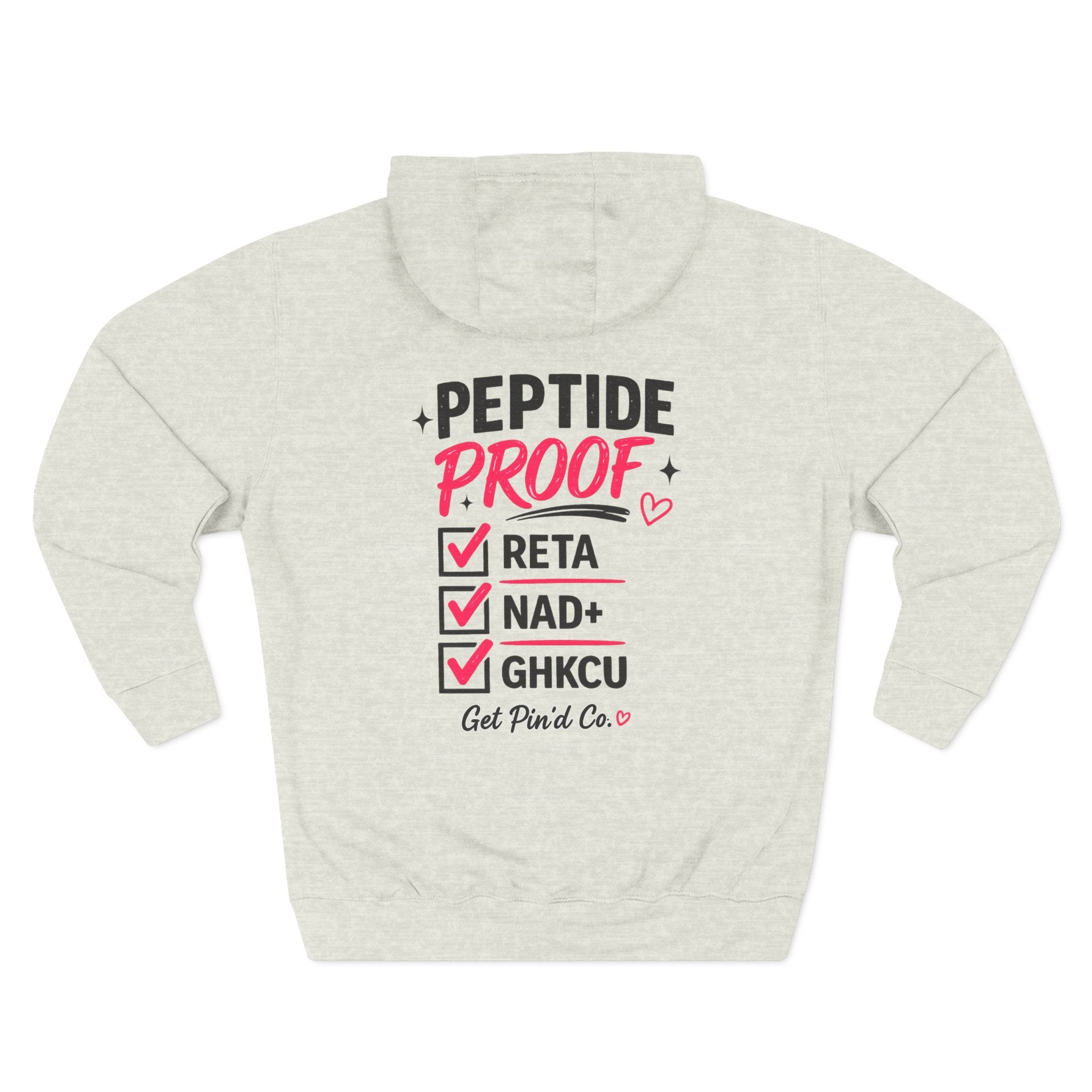 Peptide Proof Hoodie | Premium Peptide Inspired Graphic Hoodie | Women's Heavy Blend Hoodie | Get Pin'd Co.