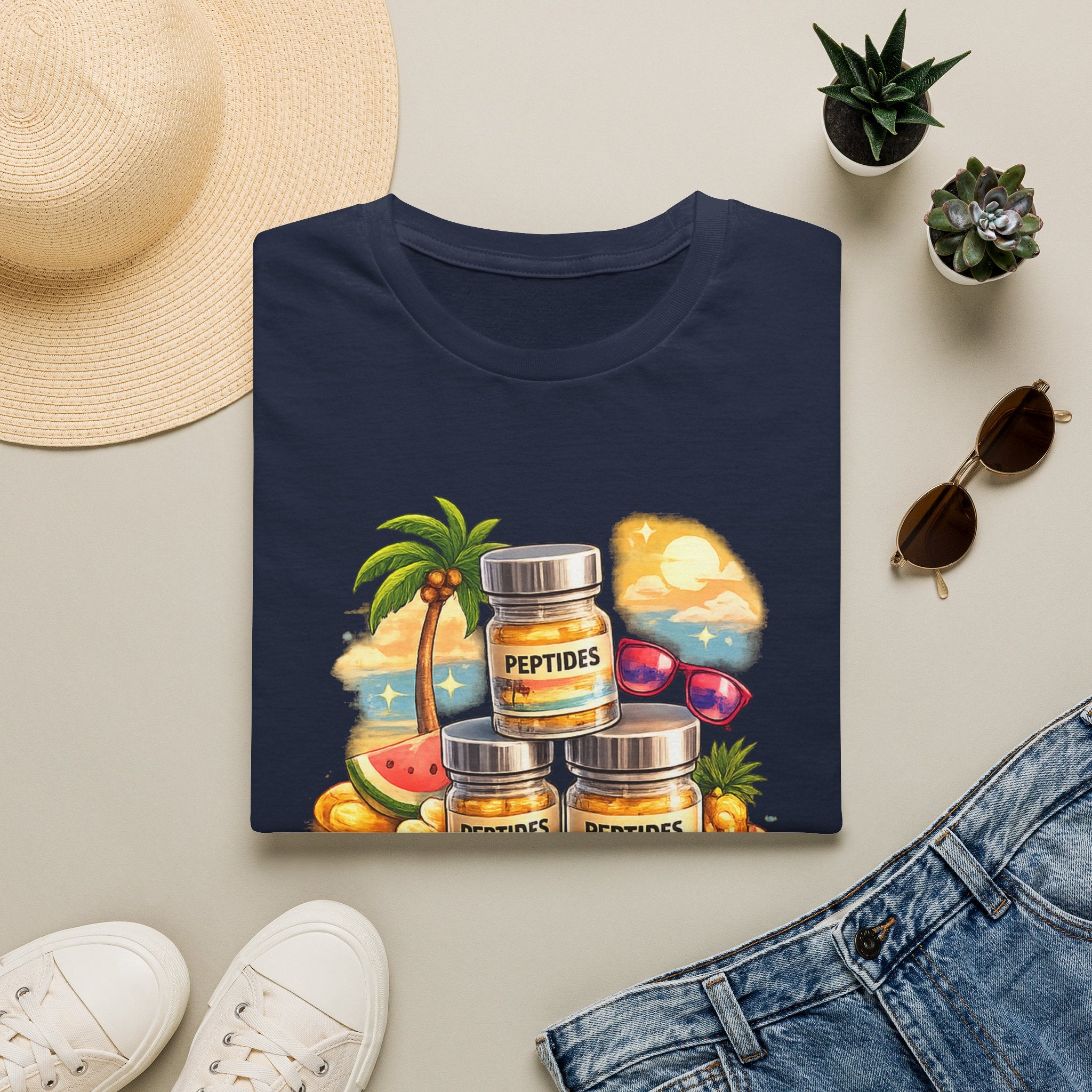 Summer Stack Graphic Tee | Funny Peptide Summer Shirt for Women