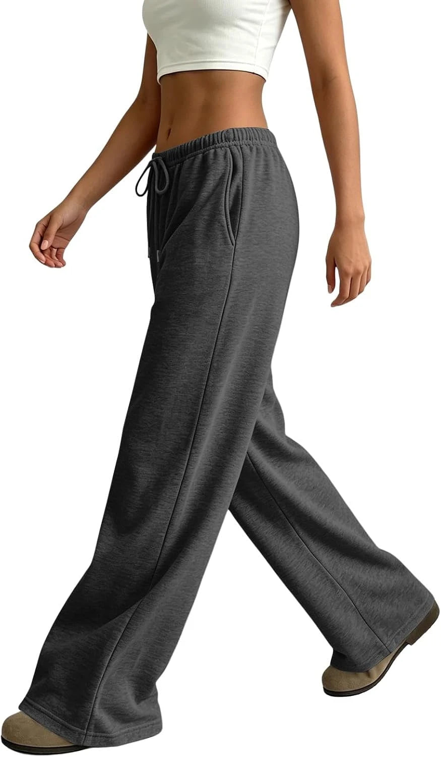 Low Rise Wide Leg Sweatpants