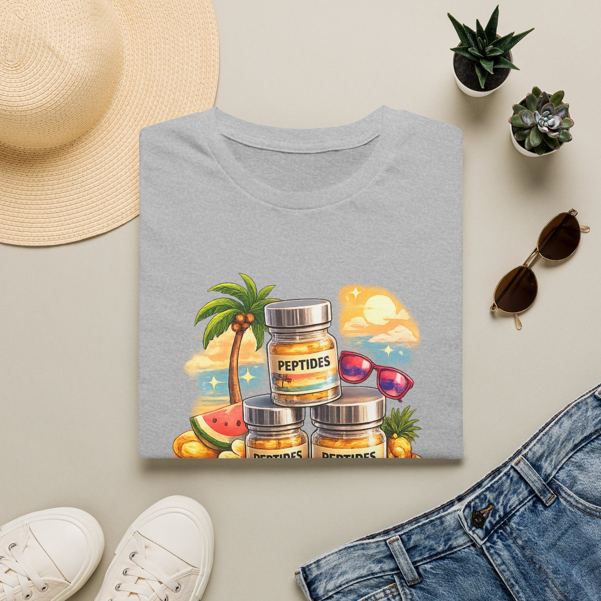 Summer Stack Graphic Tee | Funny Peptide Summer Shirt for Women
