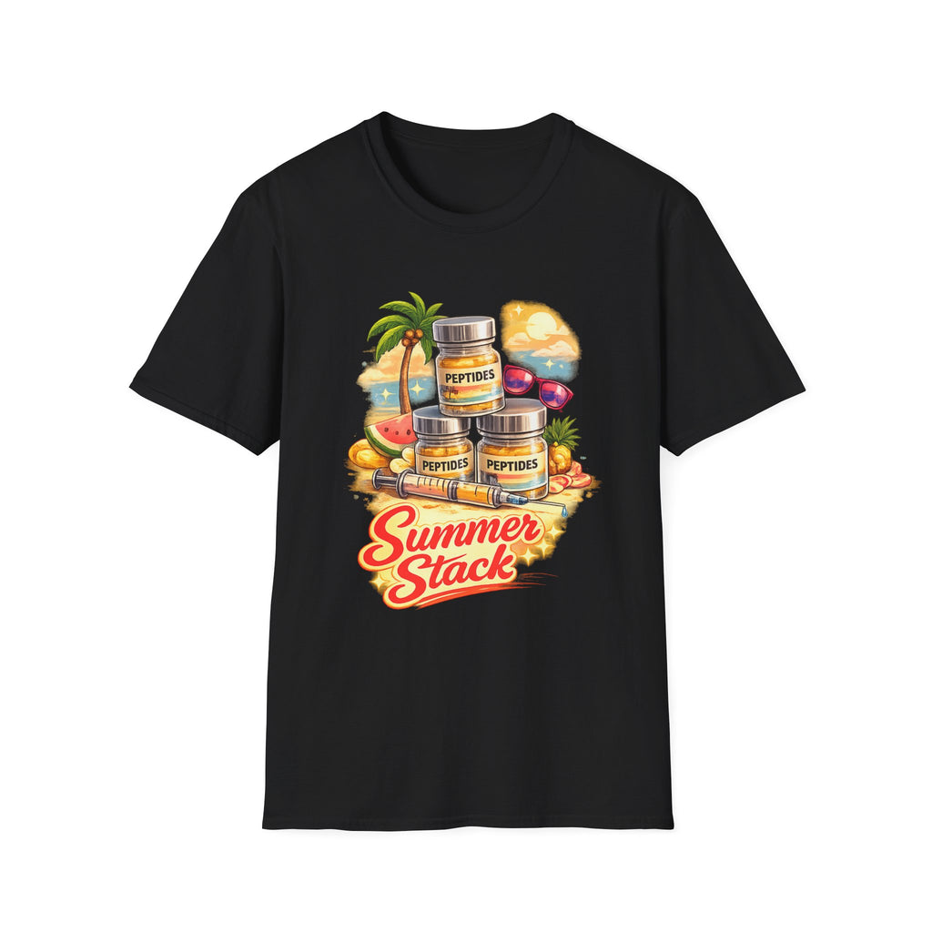 Summer Stack Graphic Tee | Funny Peptide Summer Shirt for Women