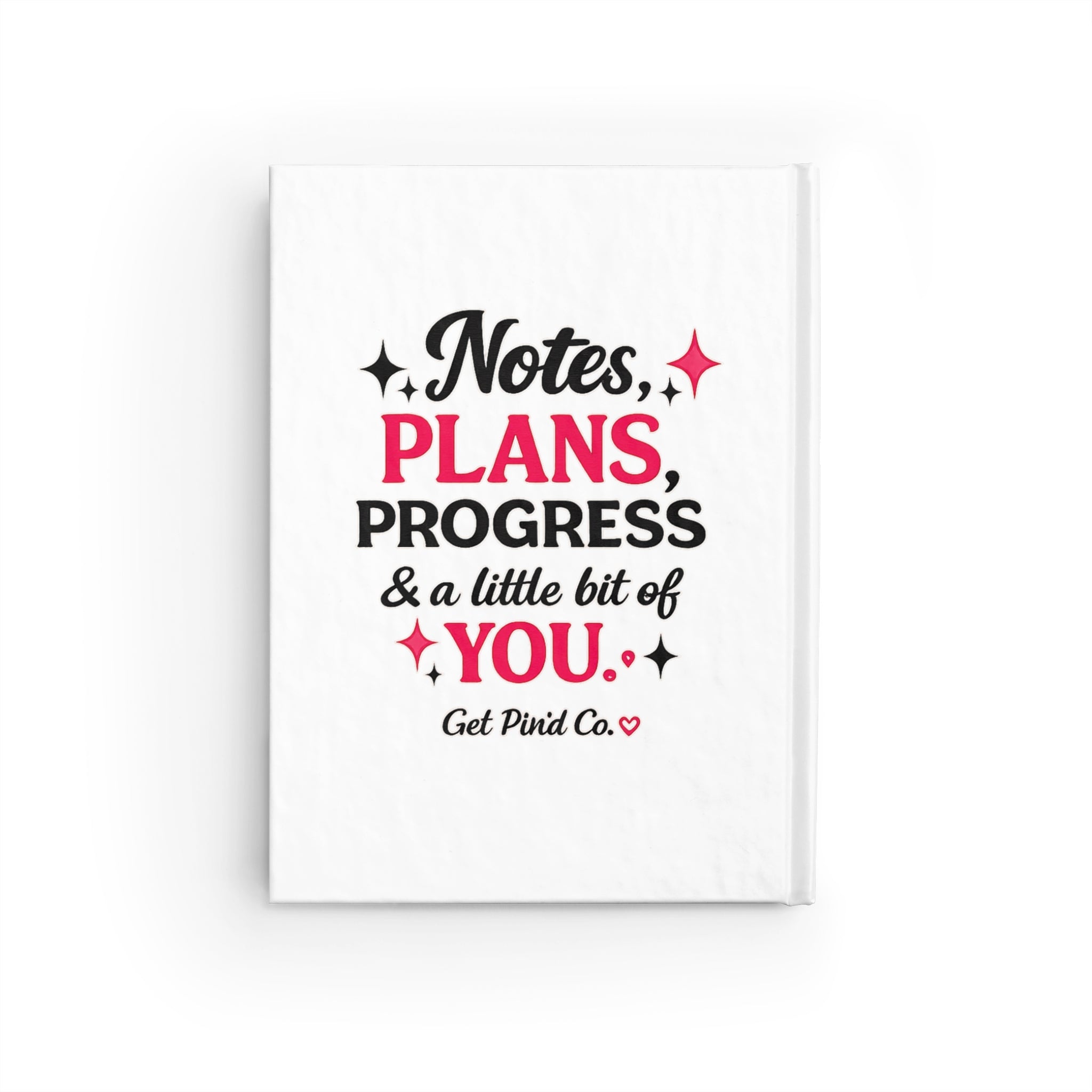 Inject Confidence Hardcover Journal | Wellness Motivation Notebook | Goal Planner | Get Pin'd Co.