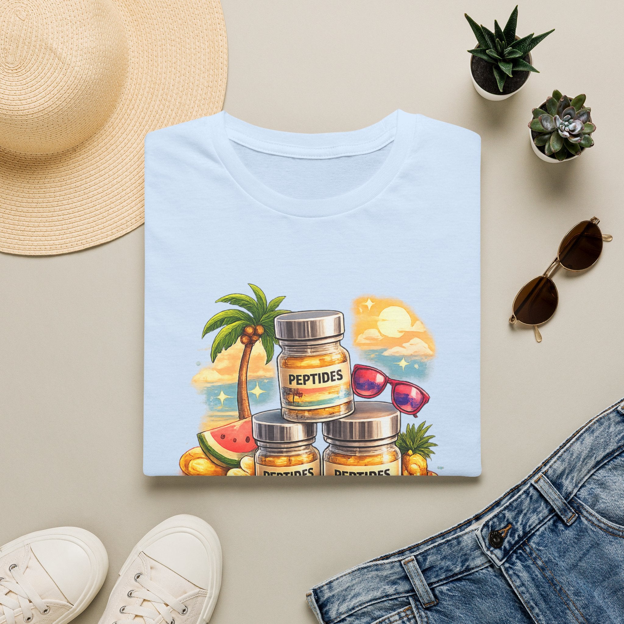 Summer Stack Graphic Tee | Funny Peptide Summer Shirt for Women
