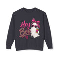Hey Boo Ghost Sweatshirt — Cute Pink Leopard Halloween Crewneck
