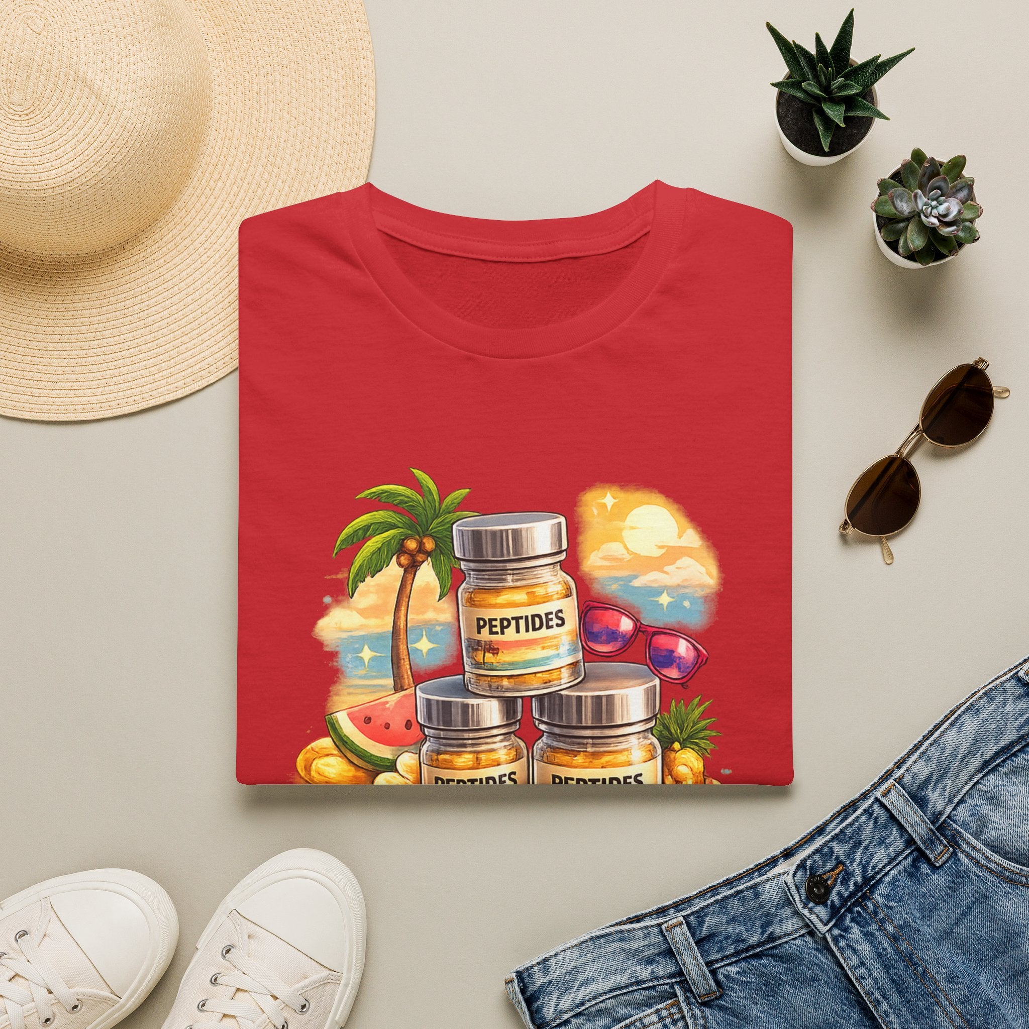 Summer Stack Graphic Tee | Funny Peptide Summer Shirt for Women