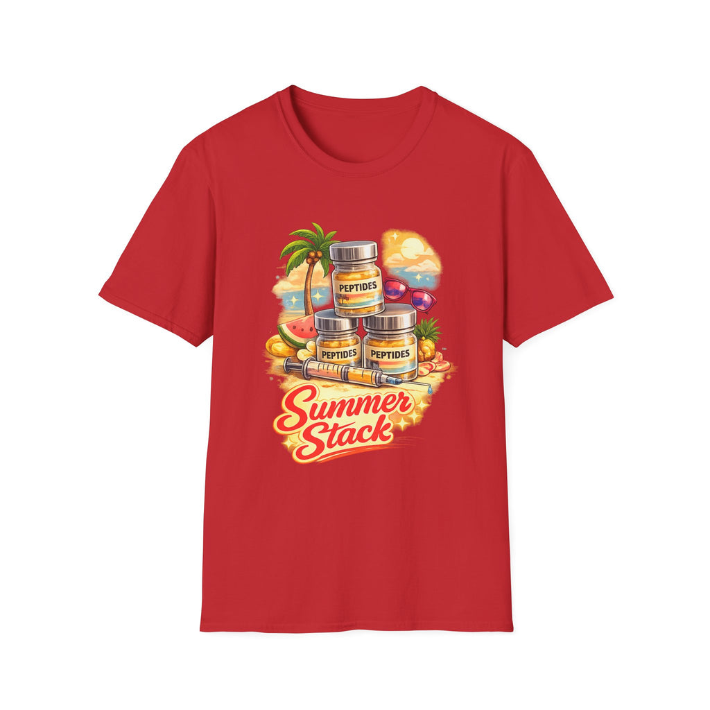 Summer Stack Graphic Tee | Funny Peptide Summer Shirt for Women