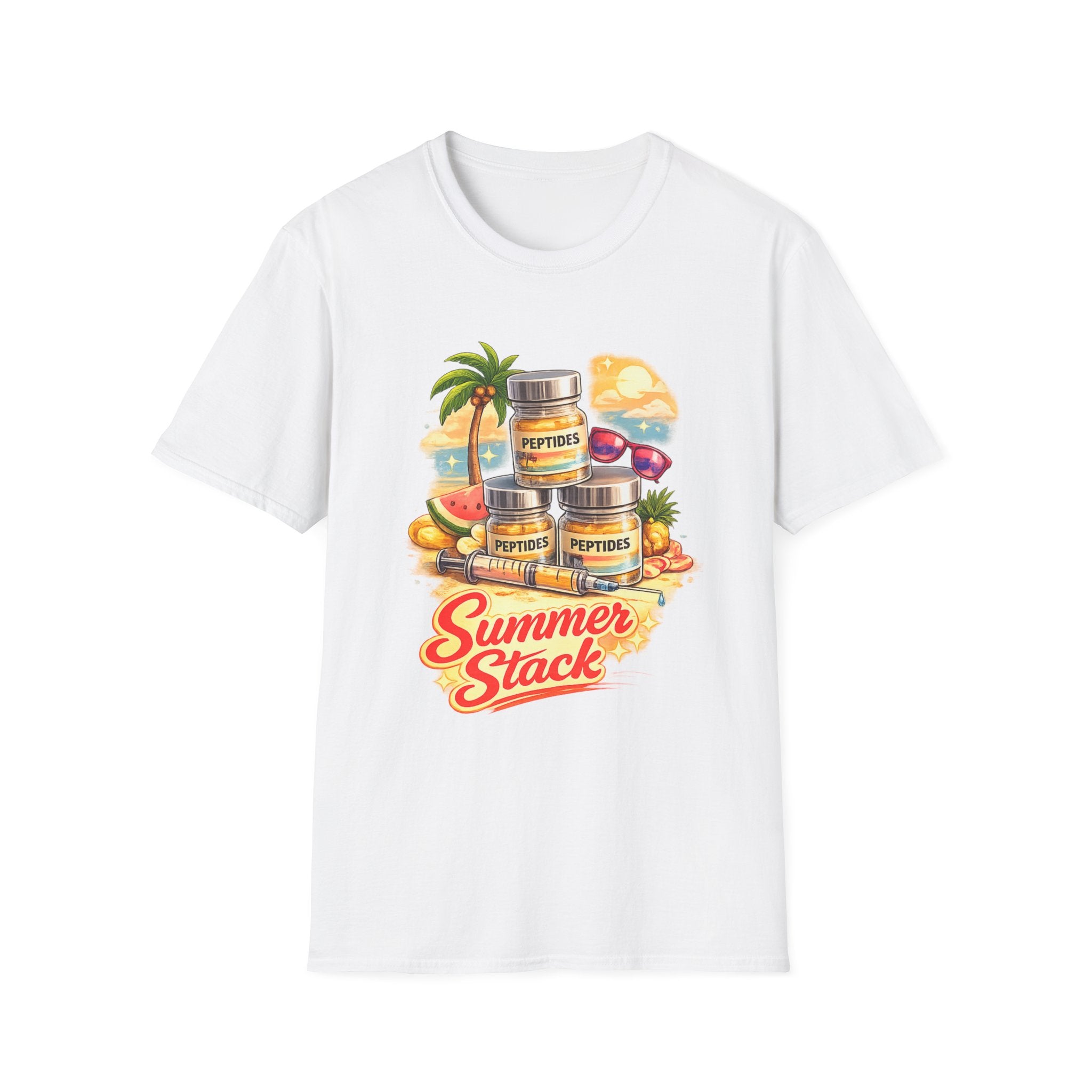 Summer Stack Graphic Tee | Funny Peptide Summer Shirt for Women