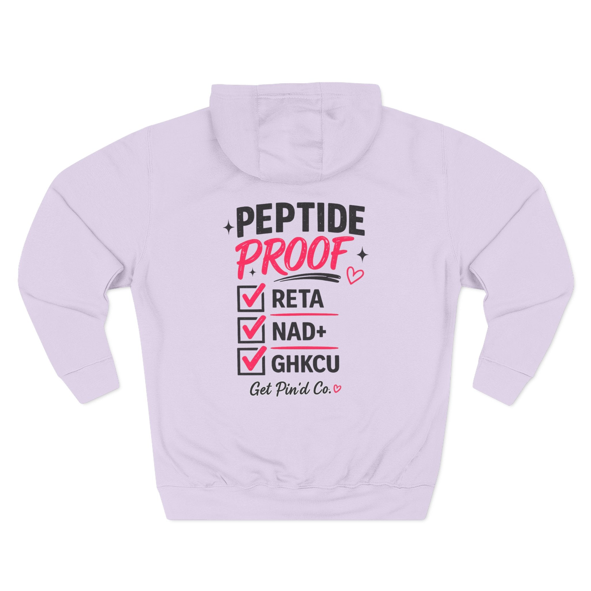 Peptide Proof Hoodie | Premium Peptide Inspired Graphic Hoodie | Women's Heavy Blend Hoodie | Get Pin'd Co.