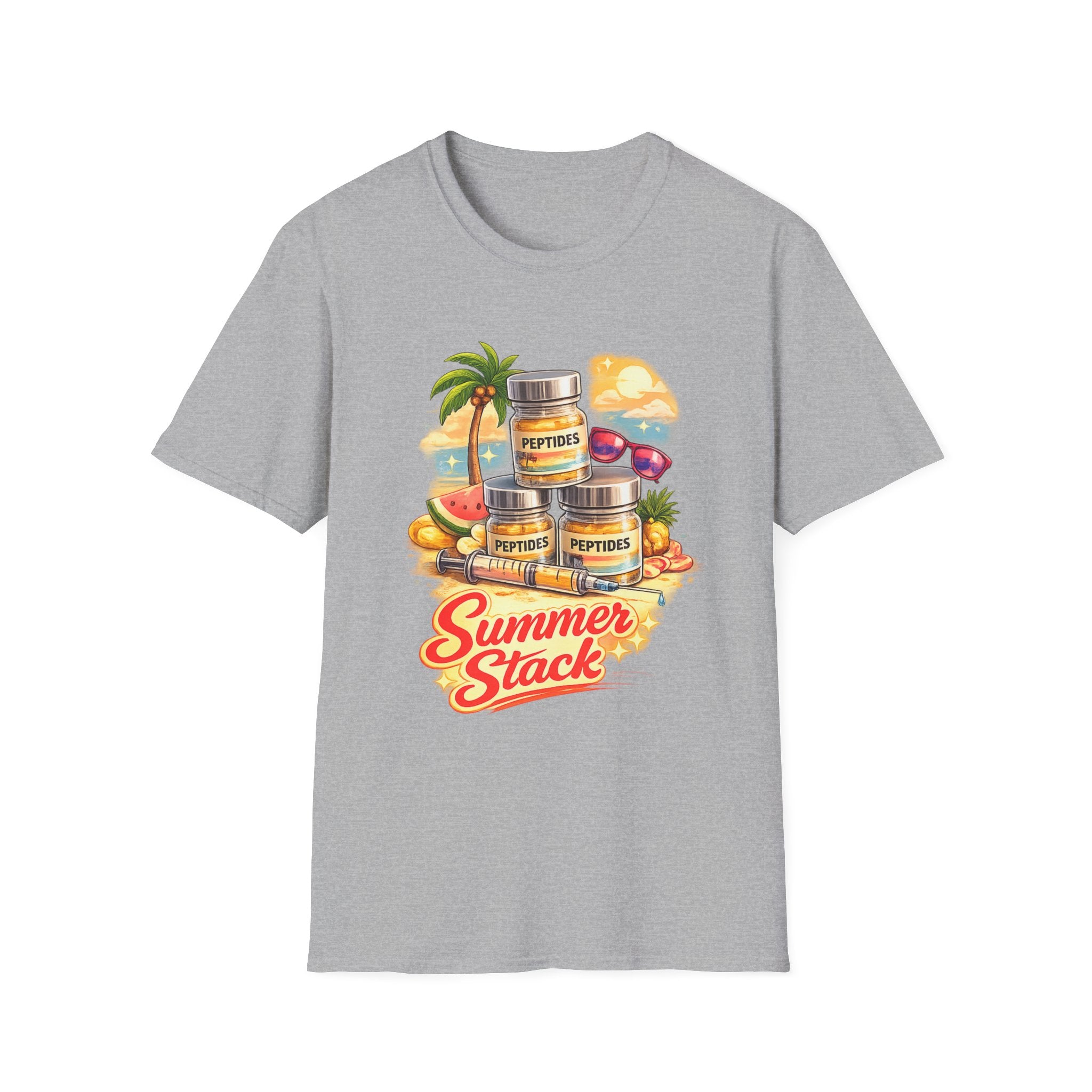 Summer Stack Graphic Tee | Funny Peptide Summer Shirt for Women