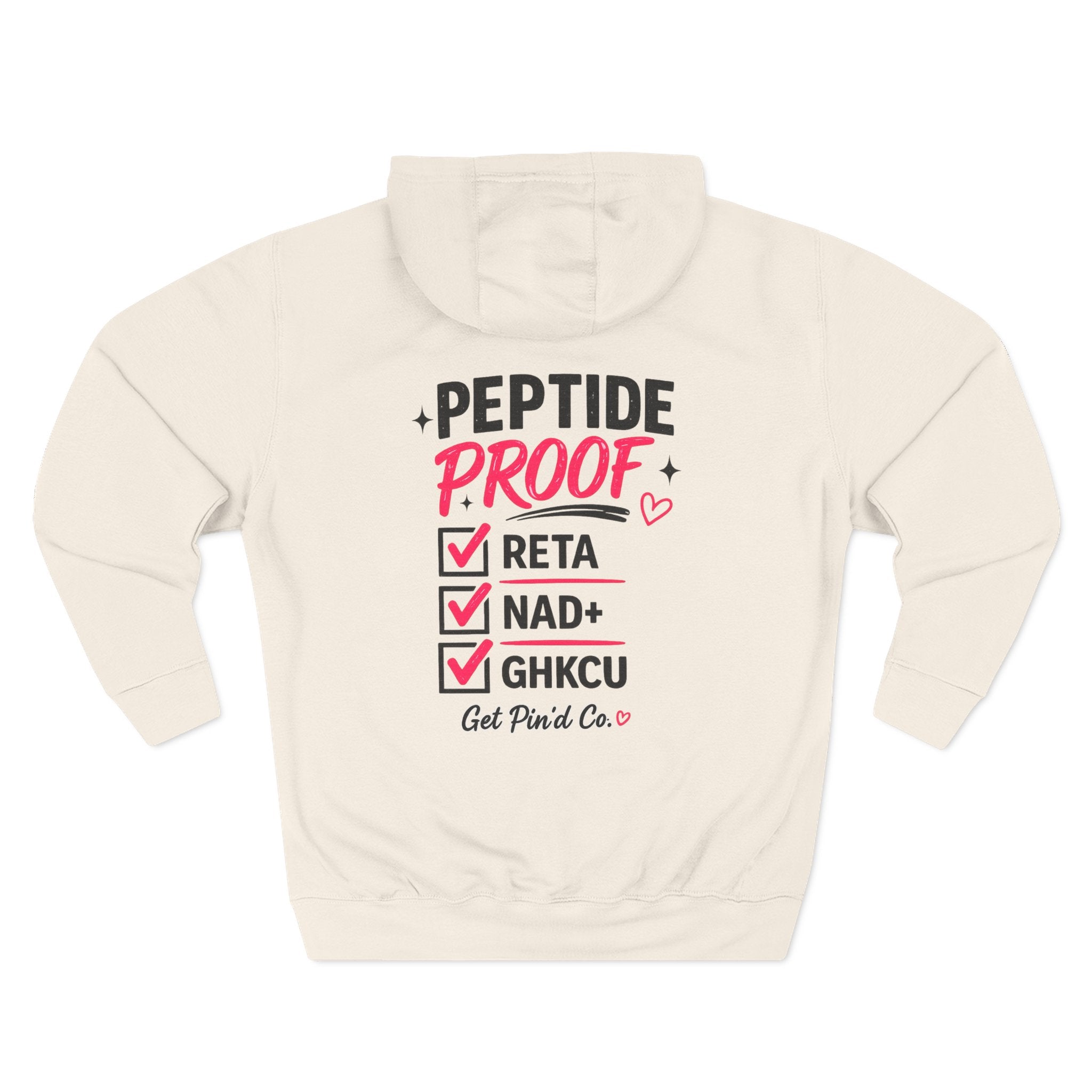 Peptide Proof Hoodie | Premium Peptide Inspired Graphic Hoodie | Women's Heavy Blend Hoodie | Get Pin'd Co.